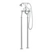 Butler & Rose Caledonia Lever Floor Standing Bath And Shower Mixer Tap With Shower Kit - Chrome