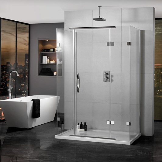 Aquadart Inline 8mm 3 Sided Hinge Door Shower Enclosure