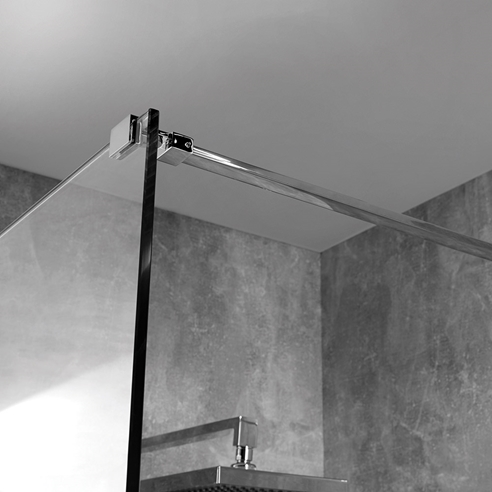 Aquadart Wetroom 10mm Walk-In Enclosure - Polished Silver