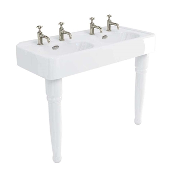 Arcade 1200mm Double Basin and Ceramic Console Legs