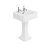Arcade 600mm Basin with Overflow and Pedestal