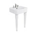 Arcade 600mm Basin with Overflow and Ceramic Console Legs