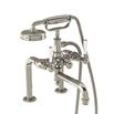Arcade Nickel Deck Mounted Bath Shower Mixer Tap with Levers
