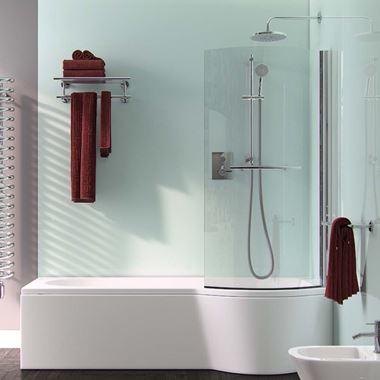 ArmourCast Arco Shower Bath Right Hand (inc leg pack) - 1500 x 855mm