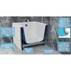 ArmourCast Arco Shower Bath Right or Left Hand (inc leg pack) - 1500 x 852mm