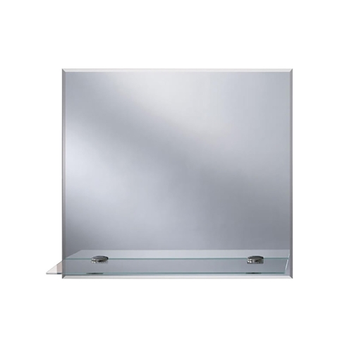 Origins Living Straight Edge Bathroom Mirror with Glass Shelf - 500 x 550mm & 700 x 500mm