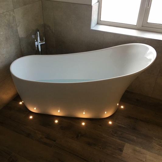 Bc Designs Slipp Freestanding Bath 1590 X 675mm Drench - Small Bathroom Ideas With Freestanding Bath