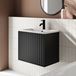Billy 600mm Wall Hung Vanity Unit with Fluted Drawer Front & Basin