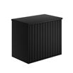 Billy 600mm Wall Hung Vanity Unit with Fluted Drawer Front & Countertop - Matt Black