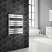 Brenton Avezzano Chrome Flat Panel Heated Towel Rail - 800 x 600mm