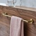 Britton Bathrooms Hoxton 600mm Single Towel Rail - Brushed Brass