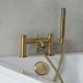 Britton Bathrooms Click-Clack Bath Waste & Overflow - Brushed Brass