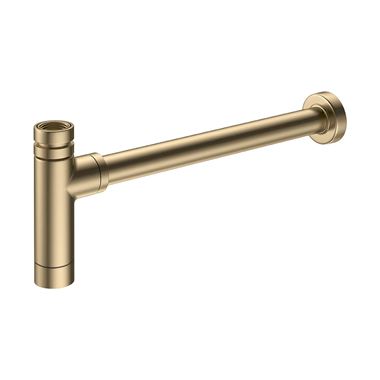 Britton Bathrooms Hoxton Bottle Trap & 400mm Pipe - Brushed Brass