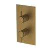 Britton Bathrooms Hoxton 2 Outlet Thermostatic Concealed Shower Valve - Brushed Brass