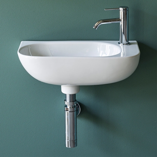 Britton Bathrooms Hoxton Bottle Trap 400mm Pipe Chrome Drench - Compact Bathroom Sink Trap