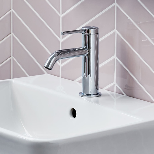 Britton Bathrooms Hoxton Slim Basin Mixer Tap Chrome Drench - How To Take A Tap Off Bathroom Sink