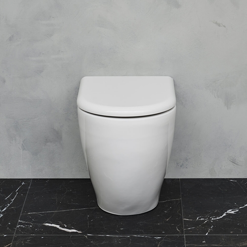 Britton Bathrooms Milan Rimless Back to Wall Toilet & Soft Close Seat