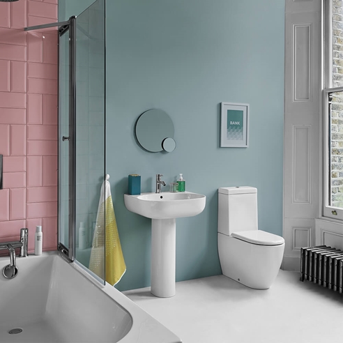 Britton Bathrooms Milan Rimless Close Coupled Toilet & Soft Close Seat