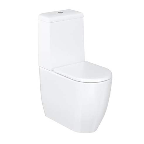 Britton Bathrooms Milan Rimless Close Coupled Toilet & Soft Close Seat