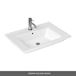 Britton Bathrooms Shoreditch 650mm Single Drawer Wall Mounted Vanity Unit with Chrome Handle & Basin