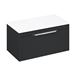 Britton Bathrooms Shoreditch 850mm Single Drawer Wall Mounted Vanity Unit with Chrome Handle & Countertop