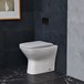 Britton Bathrooms Shoreditch Square Rimless Back to Wall Toilet & Seat - 500mm Projection