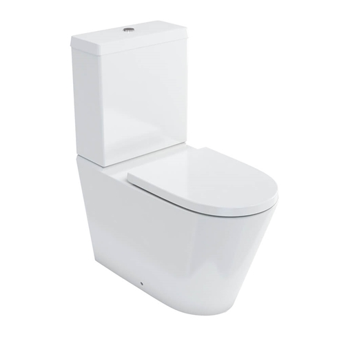 Britton Bathrooms Sphere Rimless Close Coupled Toilet & Seat