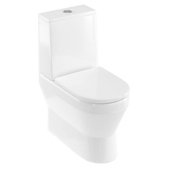 Britton Bathrooms Curve2 Rimless Back to Wall Close Coupled Toilet & Soft Close Seat