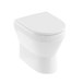 Britton Bathrooms Curve2 Rimless Back to Wall Toilet with Soft Close Seat