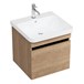 Britton Bathrooms Dalston 500mm Wall Mounted Vanity Unit and Basin - Golden Oak