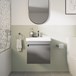 Britton Bathrooms Dalston 500mm Wall Mounted Vanity Unit and Basin - Matt Grey