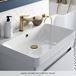 Britton Bathrooms Dalston 600mm Wall Mounted Vanity Unit and Basin - Matt Blue