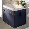Britton Bathrooms Dalston 600mm Wall Mounted Vanity Unit and Basin - Matt Blue