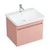 Britton Bathrooms Dalston 600mm Wall Mounted Vanity Unit and Basin - Matt Pink
