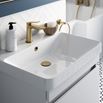 Britton Bathrooms Dalston 600mm Wall Mounted Vanity Unit and Basin - Matt White