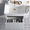Britton Bathrooms Dalston 600mm Wall Mounted Vanity Unit and Basin