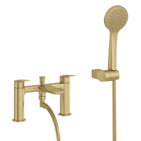 Britton Bathrooms Greenwich Bath Shower Mixer Tap - Brushed Brass