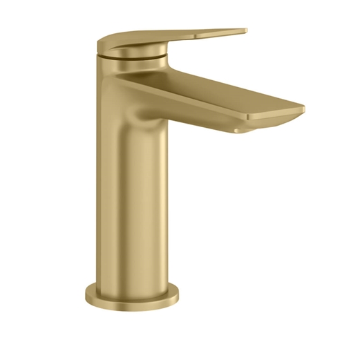 Britton Bathrooms Greenwich Mono Basin Mixer Tap - Brushed Brass
