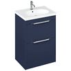 Britton Bathrooms Shoreditch 650mm Floorstanding Vanity Unit and Basin with Chrome Handles