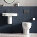 Britton Bathrooms Trim Basin with Semi-Pedestal - 500mm & 600mm