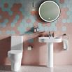 Britton Bathrooms Trim Basin with Full Pedestal - 500mm & 600mm