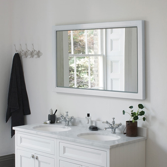 Burlington Wooden Framed Mirror 600mm, Timber Framed Mirror Bathroom