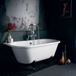 Burlington Avantgarde Back to Wall Roll Top Bath with Luxury Feet - 1700 x 750mm