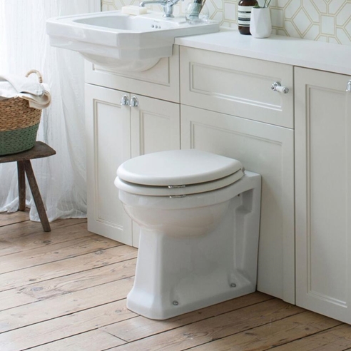 Burlington Traditional Back to Wall Toilet & Soft Close Seat
