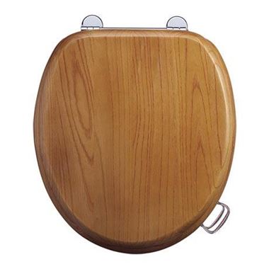 Burlington Chrome Handles for Wooden Toilet Seat