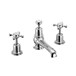 Burlington Claremont 3 Tap Hole Thermostatic Basin Mixer with Pop Up Waste