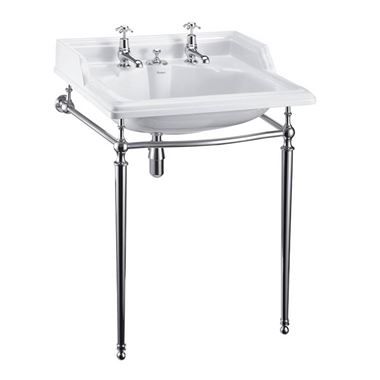 Burlington Classic Basin with Chrome Washstand & Invisible Overflow