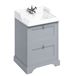 Burlington Freestanding 65 Vanity Unit with Drawers with Classic Basin - 654mm - 1 Tap Hole - Classic Grey