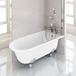 Burlington Hampton 1700mm Right Hand Shower Bath with Chrome Luxury Claw Feet