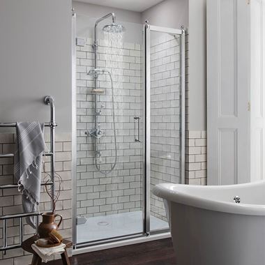 Burlington Traditional Hinged Shower Door & Optional Side Panel